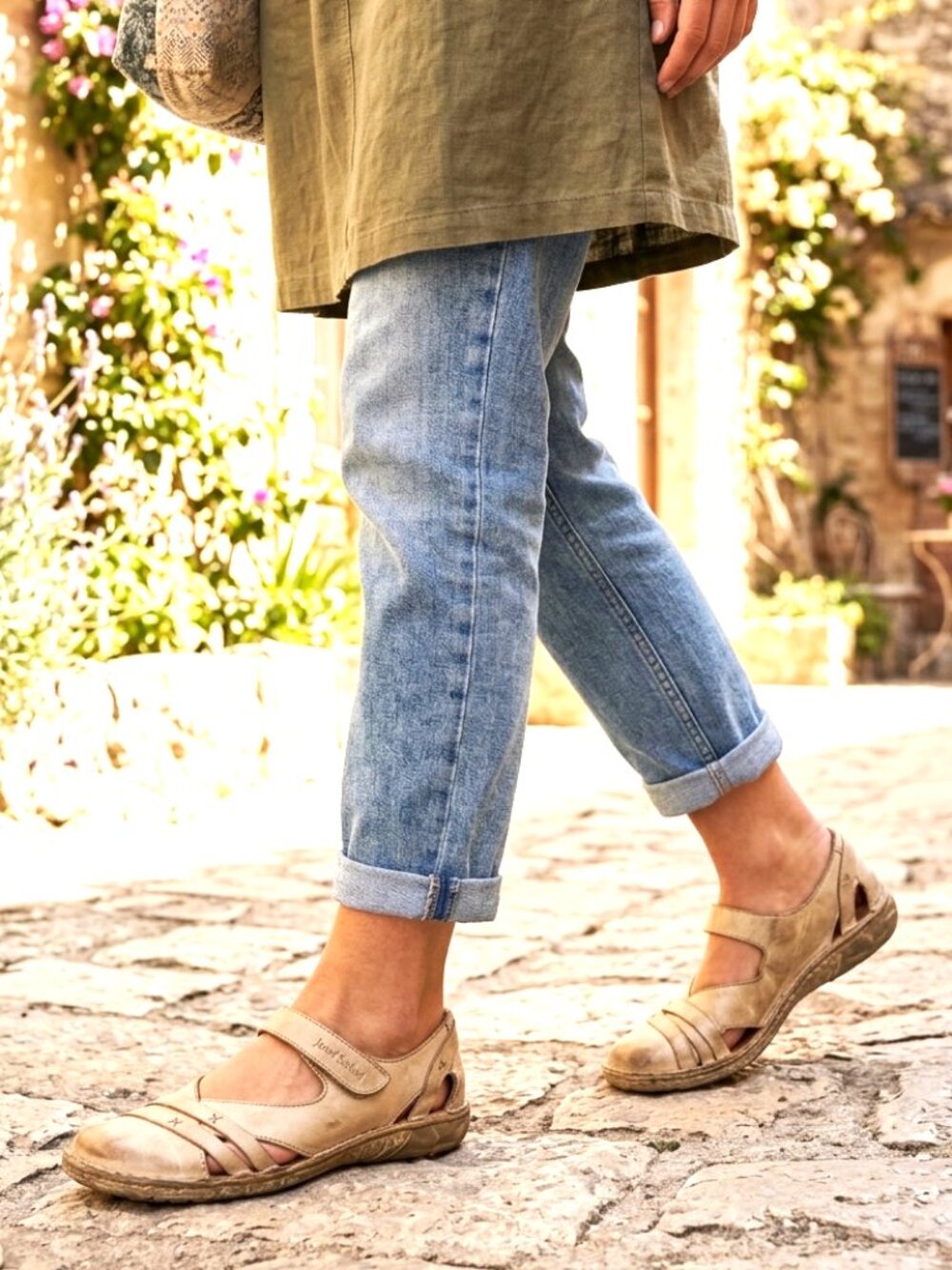 Joseph Seibel Leather Rosalie Slip On Mary Jane Shoes
